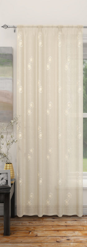 Cream Analise Embroidered Voile Panel