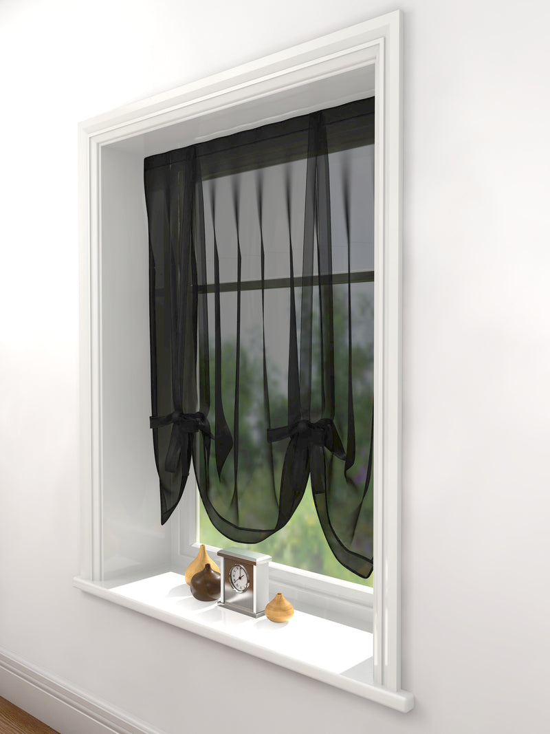 Avon Black Voile Tie Up Blind