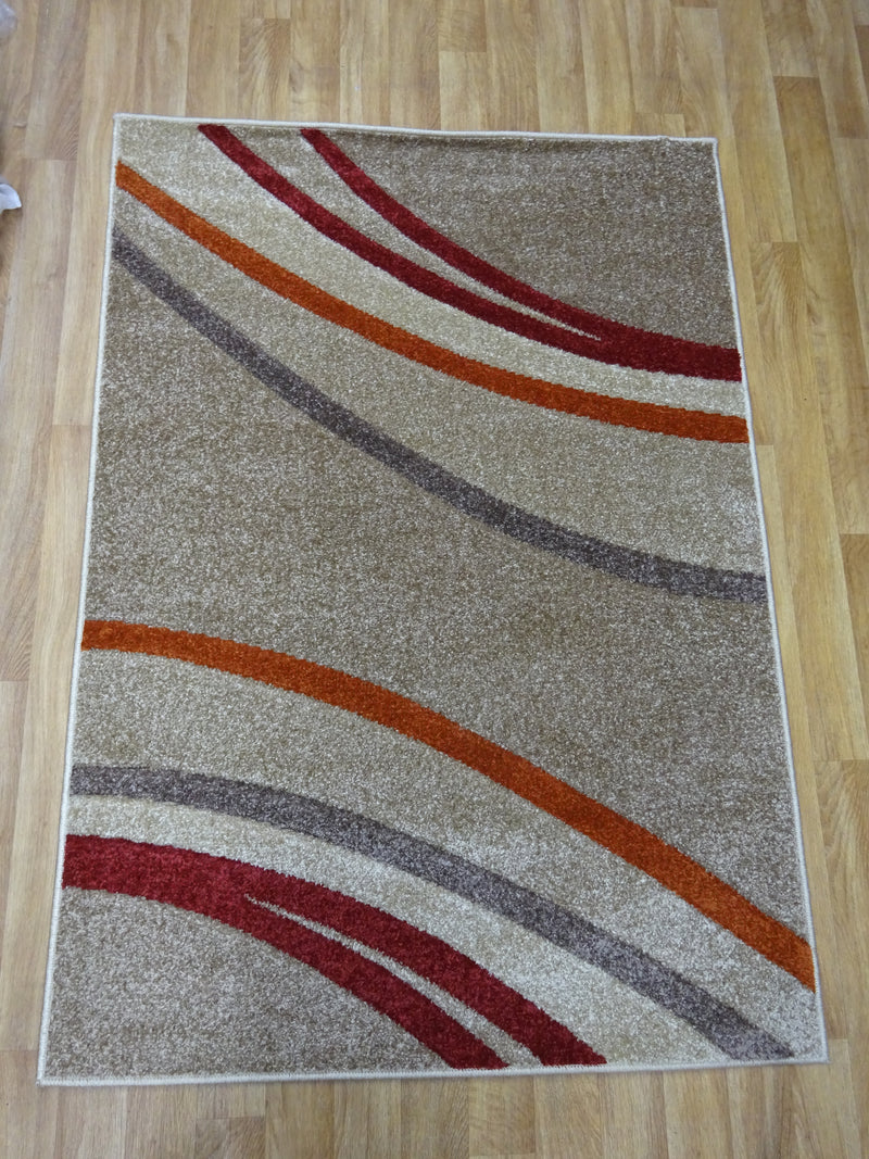 Portland Beige & Terracotta Rug 120 x 170 cm