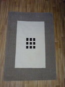 Natural Focus Brown & Cream Rug 100% Wool