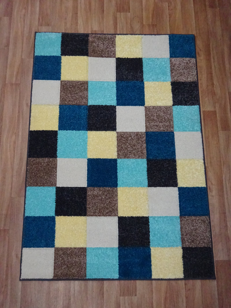 Portland Blue Yellow & Beige Rug