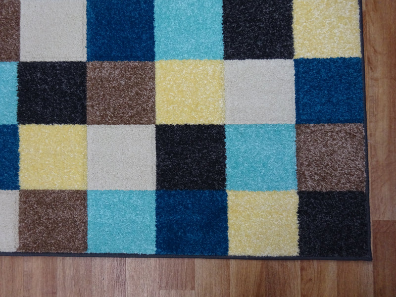 Portland Blue Yellow & Beige Rug