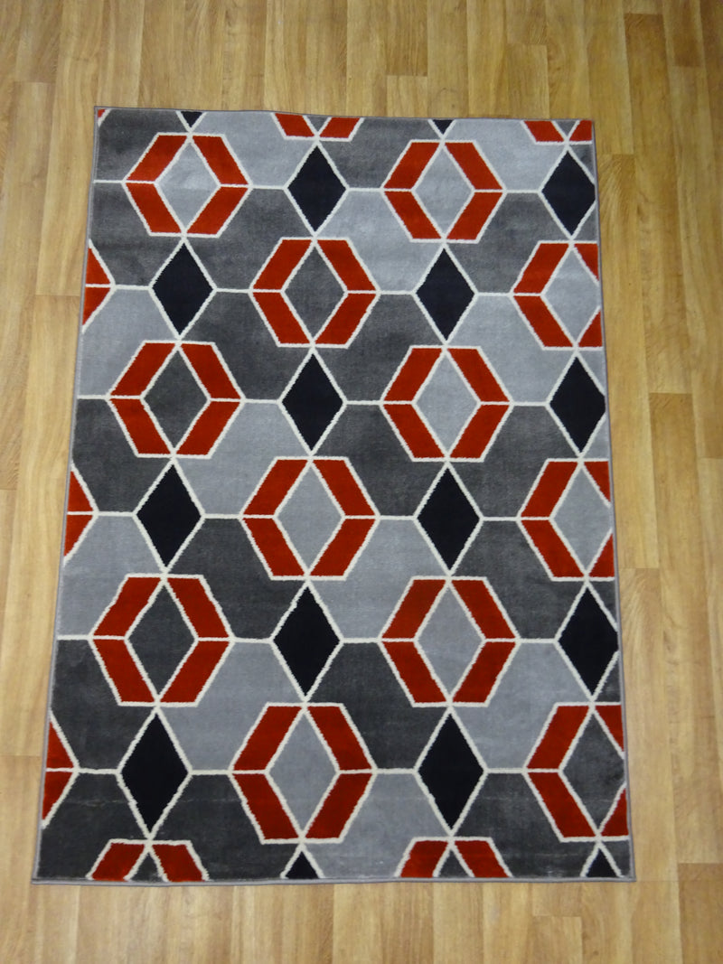 Maitai Grey/ Terracotta Rug 120 x 170 cm