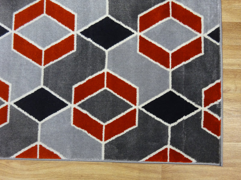 Maitai Grey/ Terracotta Rug 120 x 170 cm