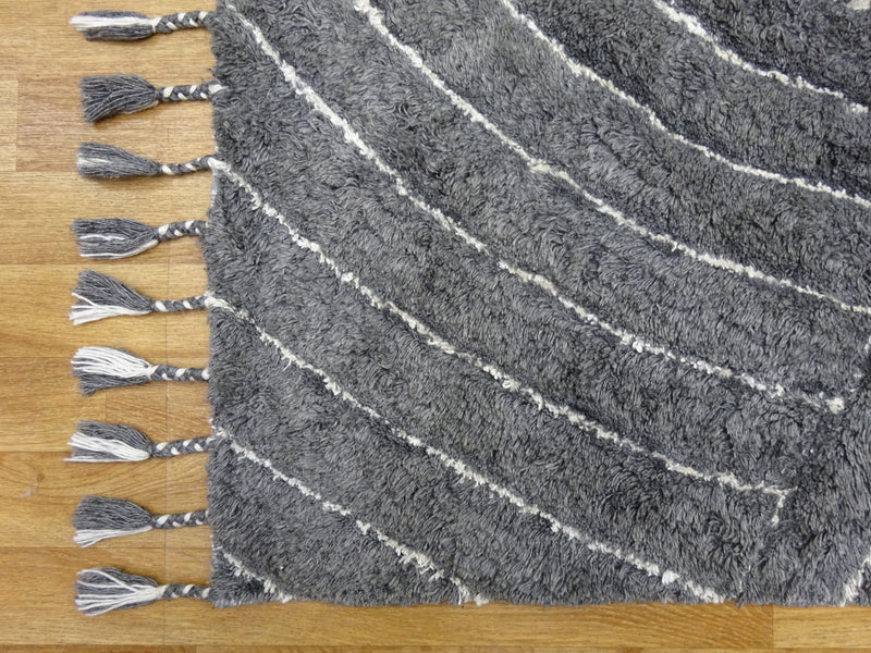 Eclectic Auckland Grey Wool & Viscose Rug 120 x 170 cm 4' x 5'7"