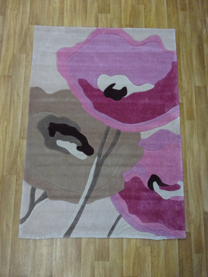 Infinite Modern Art Floral Beige & Pink