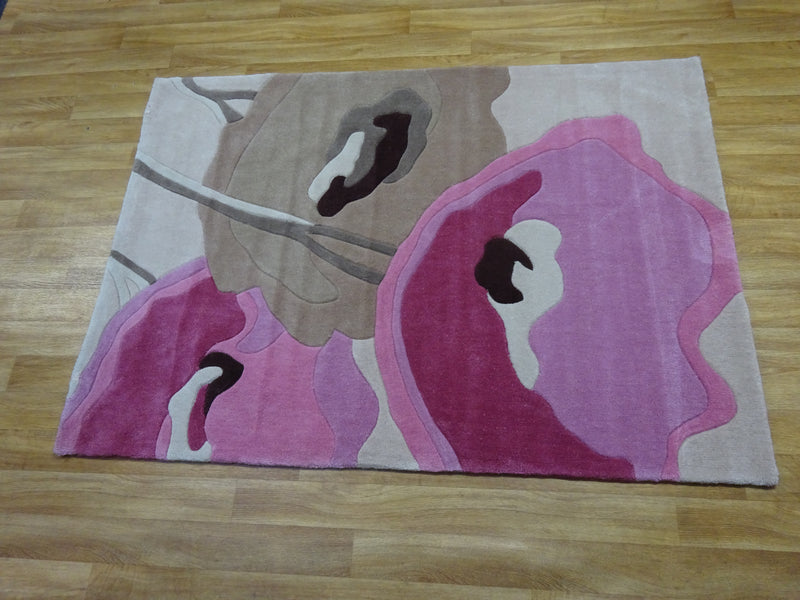 Infinite Modern Art Floral Beige & Pink