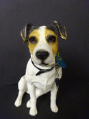Sitting Jack Russel Dog Ornament with Lead