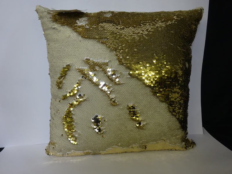 Sequin Cushions Cream & Gold