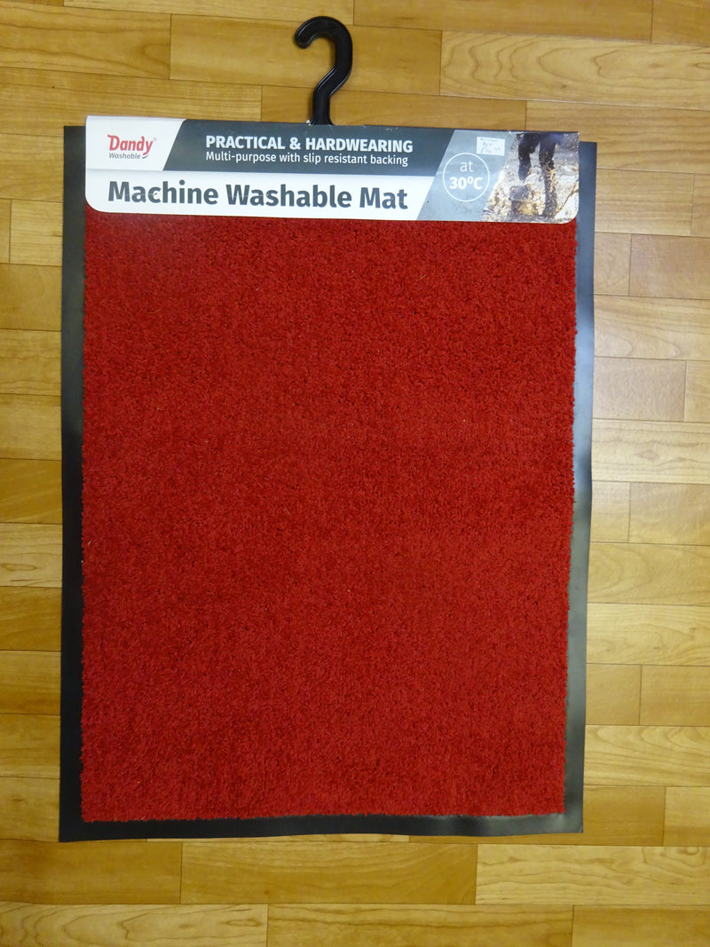 Red Hard-Wearing Anti-Slip Rug