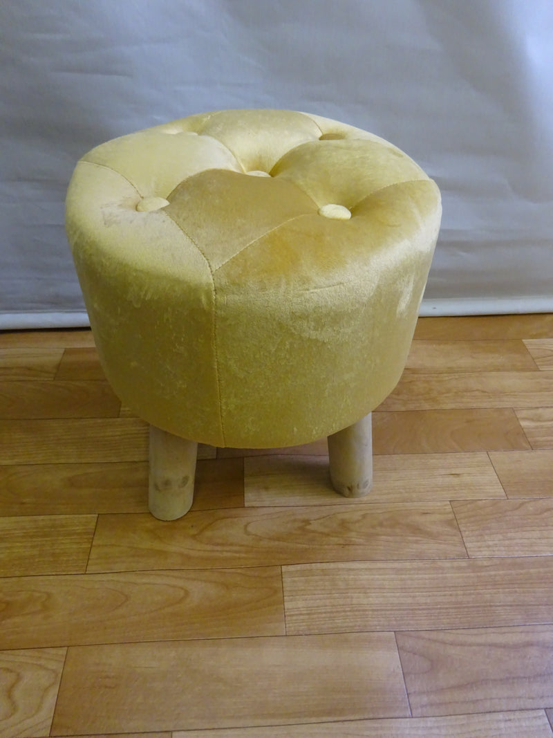 Luxury Wooden Stool Ochre Chair Seat