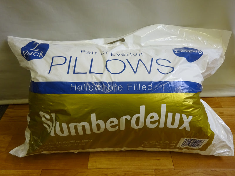 2 Pillows Hollowfibre Filled
