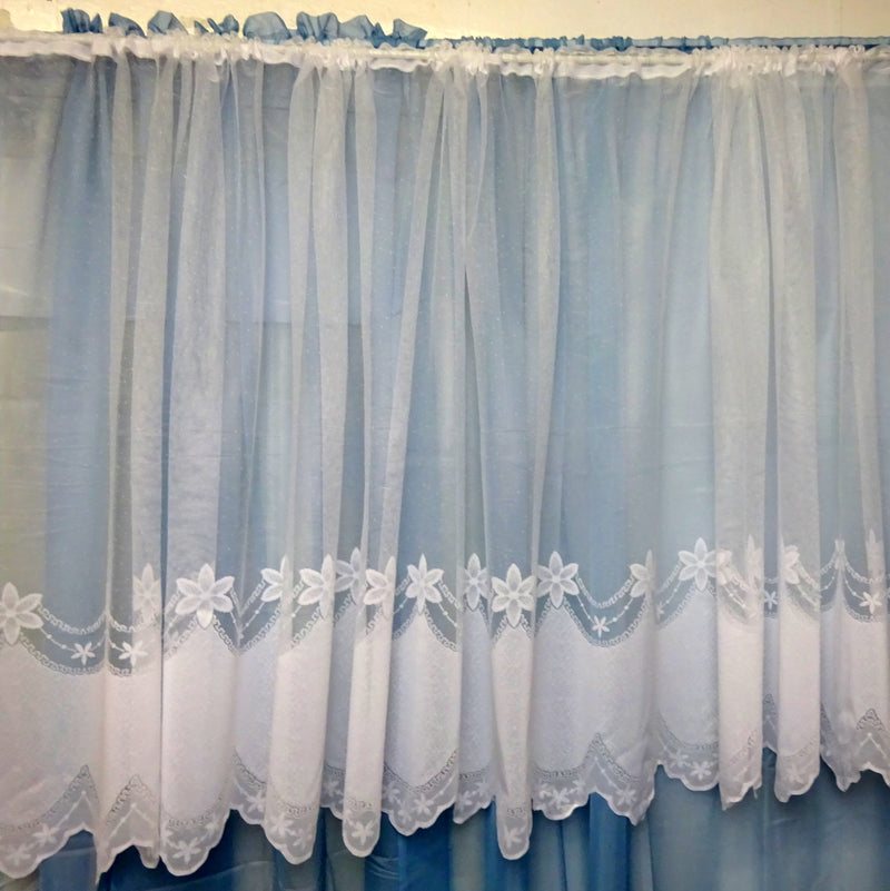 Net Curtain 40" 102 cm drop Design 3964