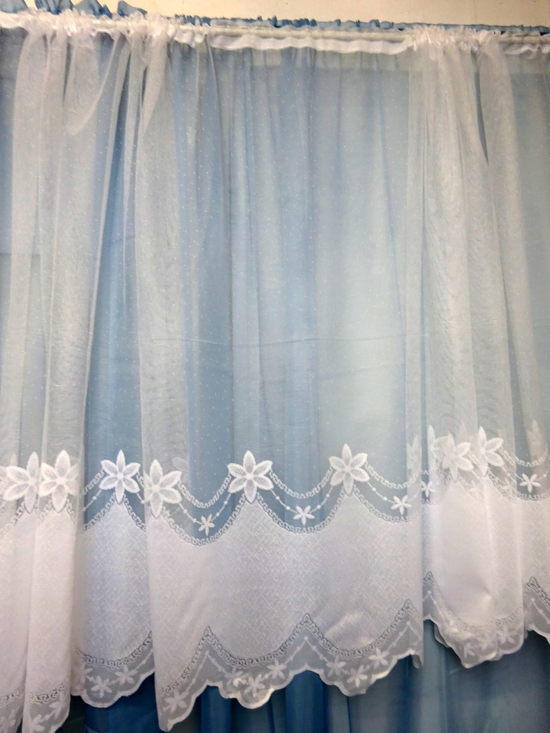 Net Curtain 40" 102 cm drop Design 3964