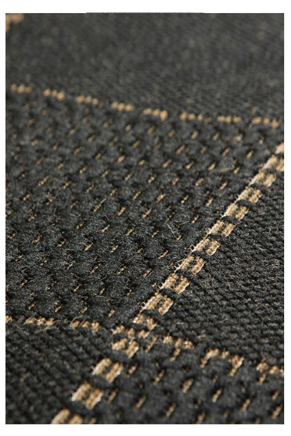 Black Flatweave Anti-slip Rug