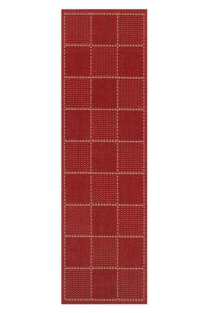 Red Flatweave Anti-slip Rug