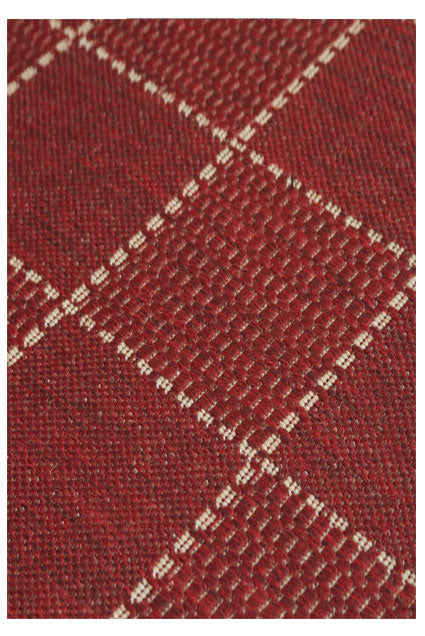 Red Flatweave Anti-slip Rug