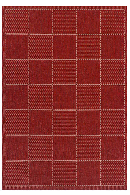 Red Flatweave Anti-slip Rug