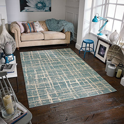 Zarah Blue & Cream Rug