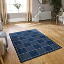 Blue Flatweave Anti-slip Rug