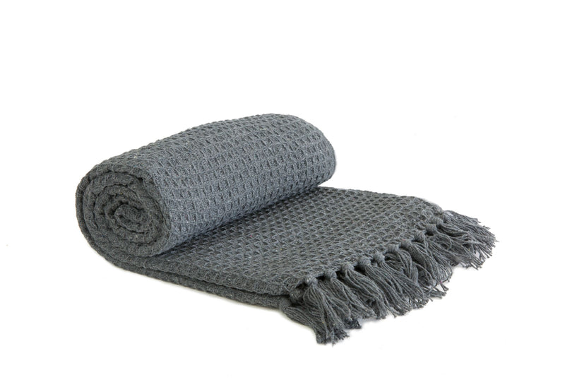 Charcoal Honeycomb Throw