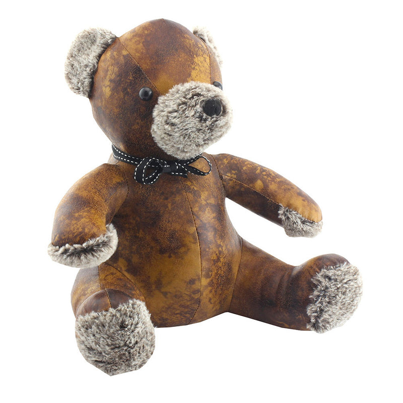 Teddy Faux Leather Door Stop