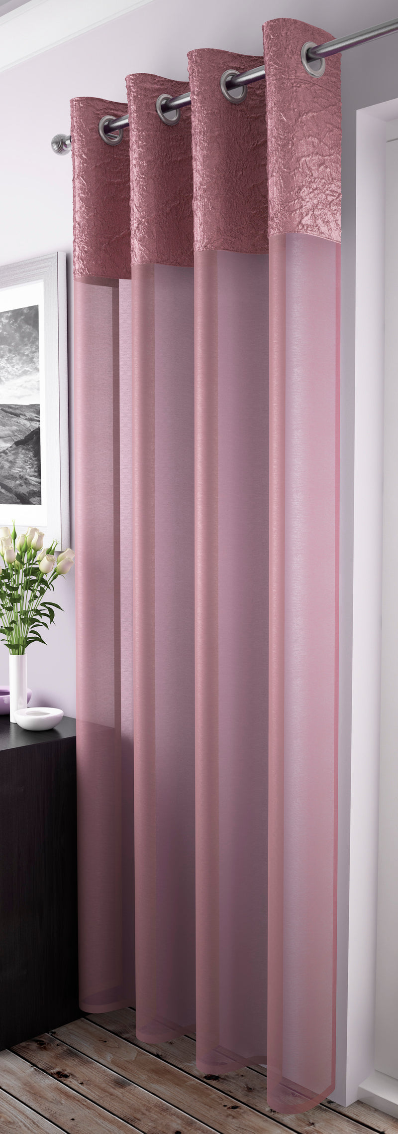 Maderia Blush/Light purple Voile Panel