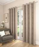 Saturn Natural Lined Eyelet Curtains