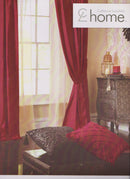 Ruby Silk Sheen Eyelet Curtains