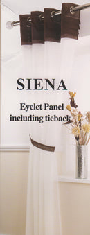 Siena Cream Chocolate Voile Panel