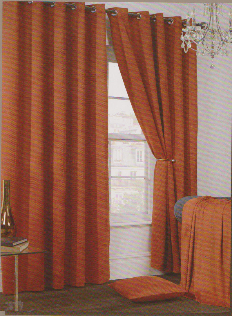 Rustica/Teracotta  Eyelet Colorado Lined Curtains
