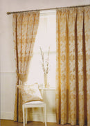 Orchid Natural Pencil Pleat Lined Curtains