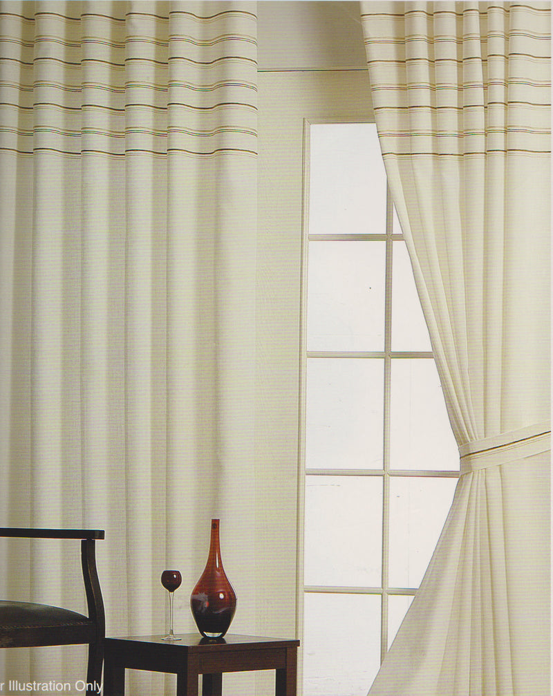 Luna Beige Voile Lined Curtains