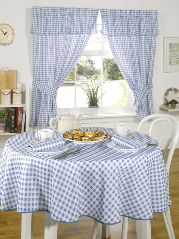 Blue Gingham/checked Tablecloth