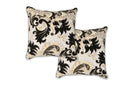 Aspen – Baroque Style Jacquard Cushion Cover in Black
