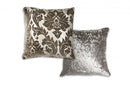 Damask – Luxury Chenille Jacquard Cushion Cover in Charcoal