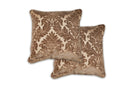 Damask – Luxury Chenille Jacquard Cushion Cover in Chocolate