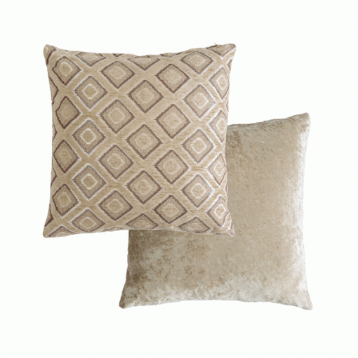 Pisa – Geometric Jacquard Cushion Cover in Beige