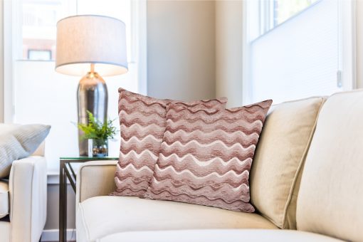 Sinead – Satin Chenille Cushion Cover in Dusky Pink