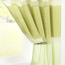 Horizon Dark & Light Green & White Stripe Voile Panels