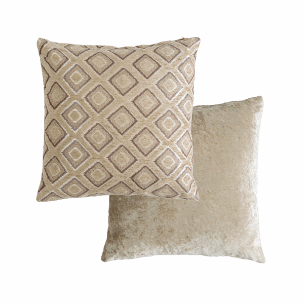 Pisa – Geometric Jacquard Cushion Cover in Cream